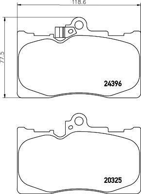 HELLA PAGID 8DB 355 012-121 - Brake Pad Set, disc brake autospares.lv