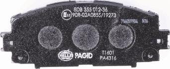 HELLA PAGID 8DB 355 012-361 - Brake Pad Set, disc brake autospares.lv