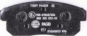 HELLA PAGID 8DB 355 012-331 - Brake Pad Set, disc brake autospares.lv