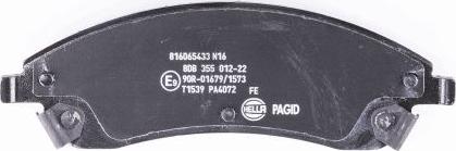 HELLA PAGID 8DB 355 012-221 - Brake Pad Set, disc brake autospares.lv