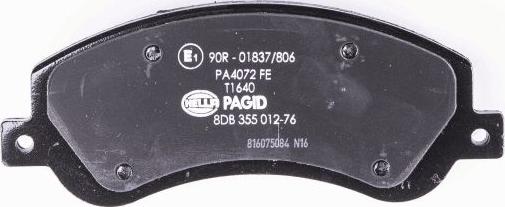 HELLA PAGID 8DB 355 012-761 - Brake Pad Set, disc brake autospares.lv