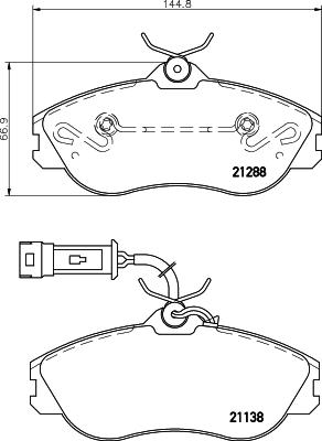 HELLA PAGID 8DB 355 017-911 - Brake Pad Set, disc brake autospares.lv