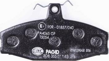 HELLA PAGID 8DB 355 017-931 - Brake Pad Set, disc brake autospares.lv