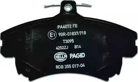 HELLA PAGID 8DB 355 017-041 - Brake Pad Set, disc brake autospares.lv