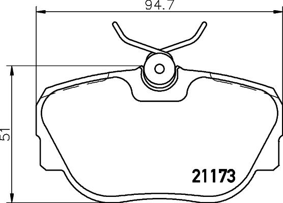 HELLA PAGID 8DB 355 017-811 - Brake Pad Set, disc brake autospares.lv