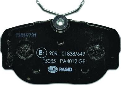 HELLA PAGID 8DB 355 017-811 - Brake Pad Set, disc brake autospares.lv