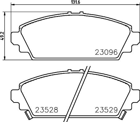 HELLA PAGID 8DB 355 017-261 - Brake Pad Set, disc brake autospares.lv