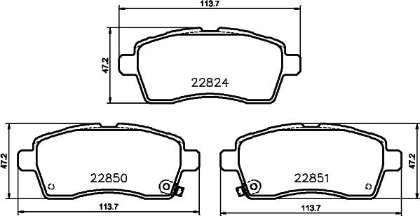 HELLA PAGID 8DB 355 039-171 - Brake Pad Set, disc brake autospares.lv