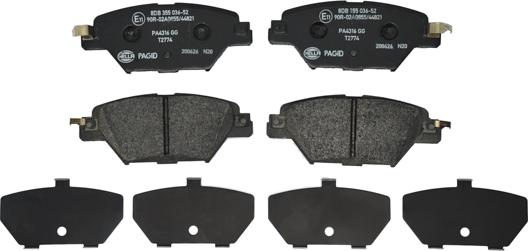 HELLA PAGID 8DB 355 036-521 - Brake Pad Set, disc brake autospares.lv