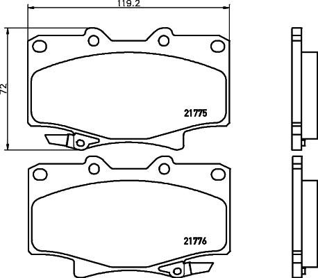 HELLA PAGID 8DB 355 036-791 - Brake Pad Set, disc brake autospares.lv