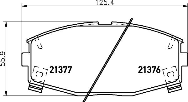 HELLA PAGID 8DB 355 036-771 - Brake Pad Set, disc brake autospares.lv