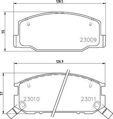 HELLA PAGID 8DB 355 030-411 - Brake Pad Set, disc brake autospares.lv