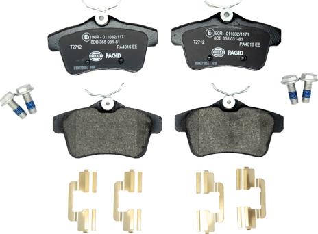 HELLA PAGID 8DB 355 031-811 - Brake Pad Set, disc brake autospares.lv