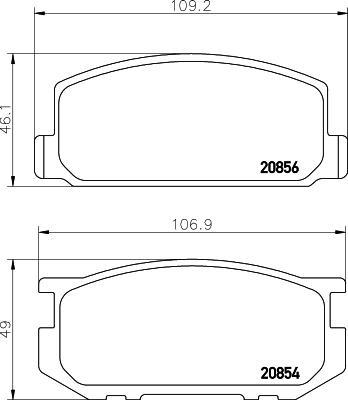 HELLA PAGID 8DB 355 032-401 - Brake Pad Set, disc brake autospares.lv