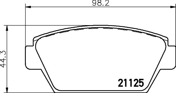 HELLA PAGID 8DB 355 037-231 - Brake Pad Set, disc brake autospares.lv