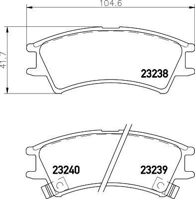 HELLA PAGID 8DB 355 029-451 - Brake Pad Set, disc brake autospares.lv