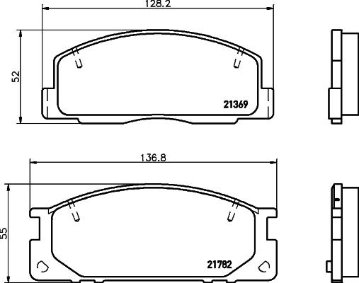 HELLA PAGID 8DB 355 029-781 - Brake Pad Set, disc brake autospares.lv