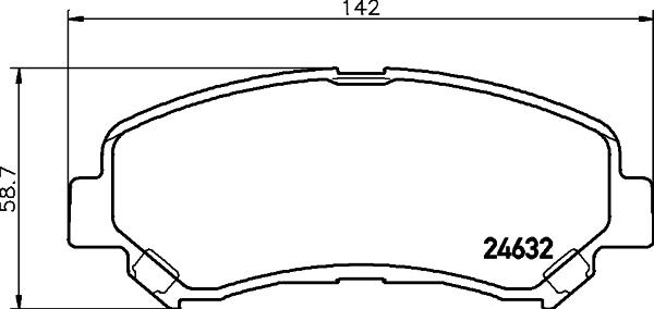 HELLA PAGID 8DB 355 024-441 - Brake Pad Set, disc brake autospares.lv