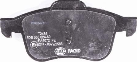 HELLA PAGID 8DB 355 024-691 - Brake Pad Set, disc brake autospares.lv
