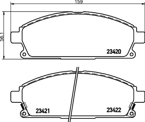 HELLA PAGID 8DB 355 024-131 - Brake Pad Set, disc brake autospares.lv