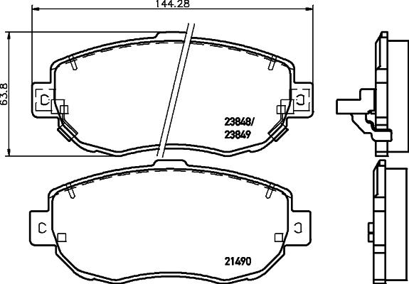 HELLA PAGID 8DB 355 026-991 - Brake Pad Set, disc brake autospares.lv