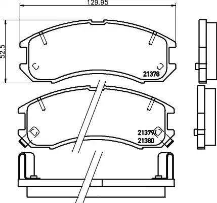 HELLA PAGID 8DB 355 005-821 - Brake Pad Set, disc brake autospares.lv