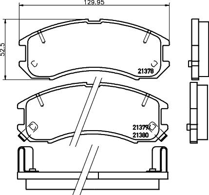 HELLA PAGID 8DB 355 026-981 - Brake Pad Set, disc brake autospares.lv