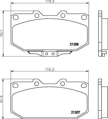 HELLA PAGID 8DB 355 026-891 - Brake Pad Set, disc brake autospares.lv