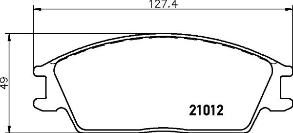 HELLA PAGID 8DB 355 026-851 - Brake Pad Set, disc brake autospares.lv