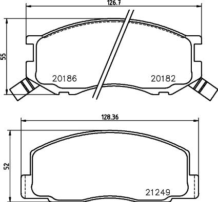 HELLA PAGID 8DB 355 026-761 - Brake Pad Set, disc brake autospares.lv