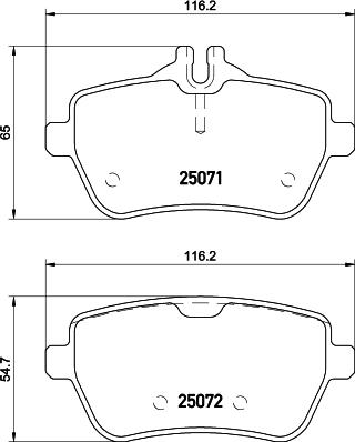 HELLA PAGID 8DB 355 021-511 - Brake Pad Set, disc brake autospares.lv