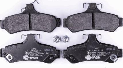 HELLA PAGID 8DB 355 020-531 - Brake Pad Set, disc brake autospares.lv