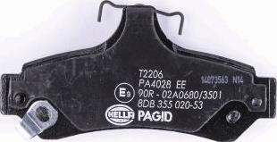 HELLA PAGID 8DB 355 020-531 - Brake Pad Set, disc brake autospares.lv