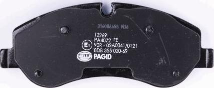 HELLA PAGID 8DB 355 020-691 - Brake Pad Set, disc brake autospares.lv