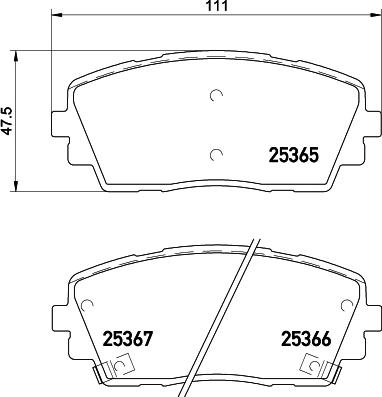 HELLA PAGID 8DB 355 020-611 - Brake Pad Set, disc brake autospares.lv