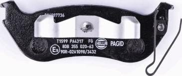 HELLA PAGID 8DB 355 020-631 - Brake Pad Set, disc brake autospares.lv