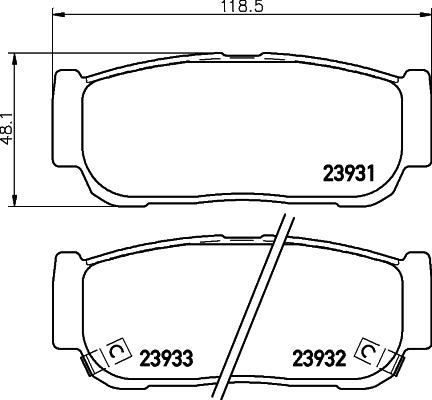 HELLA PAGID 8DB 355 020-221 - Brake Pad Set, disc brake autospares.lv