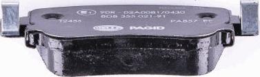 HELLA PAGID 8DB 355 021-911 - Brake Pad Set, disc brake autospares.lv