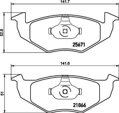 HELLA PAGID 8DB 355 021-531 - Brake Pad Set, disc brake autospares.lv