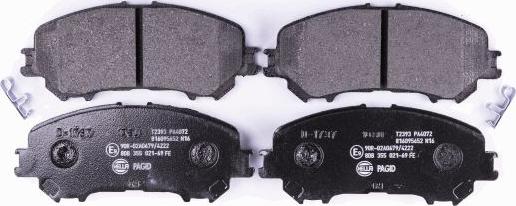 HELLA PAGID 8DB 355 021-691 - Brake Pad Set, disc brake autospares.lv