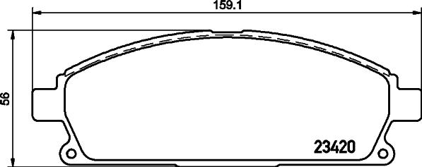 HELLA PAGID 8DB 355 021-651 - Brake Pad Set, disc brake autospares.lv