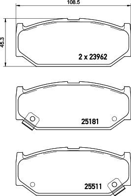 HELLA PAGID 8DB 355 021-121 - Brake Pad Set, disc brake autospares.lv