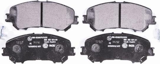 HELLA PAGID 8DB 355 021-861 - Brake Pad Set, disc brake autospares.lv