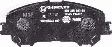 HELLA PAGID 8DB 355 021-861 - Brake Pad Set, disc brake autospares.lv