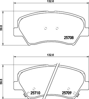 HELLA PAGID 8DB 355 028-911 - Brake Pad Set, disc brake autospares.lv