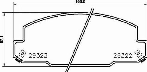 HELLA PAGID 8DB355023121 - Brake Pad Set, disc brake autospares.lv