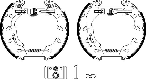 HELLA PAGID 8DB 355 022-501 - Brake Shoe Set autospares.lv