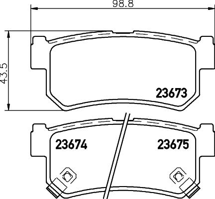 HELLA PAGID 8DB 355 027-841 - Brake Pad Set, disc brake autospares.lv