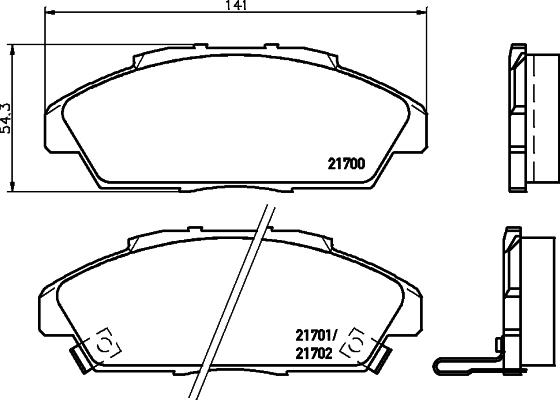 HELLA PAGID 8DB 355 027-221 - Brake Pad Set, disc brake autospares.lv