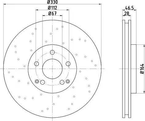 HELLA PAGID 8DD 355 109-401 - Brake Disc autospares.lv